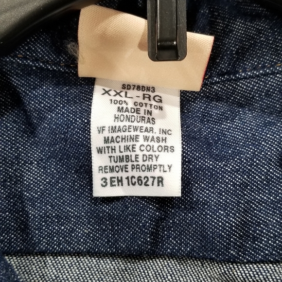 SOLD.     Indian Larry Motorcycle Denim Work Shirt - Picture 6 of 6